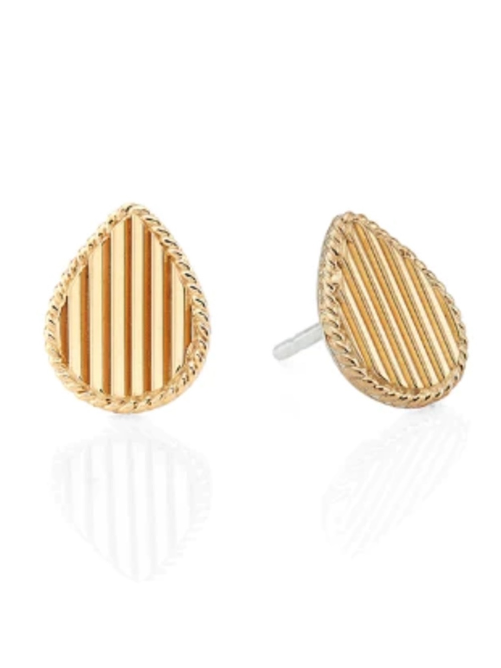 Anna Beck Gold Textured Teardrop Earrings